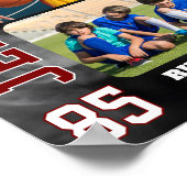Sports Team Player Senior Night Photo Collage Poster (Ecke)