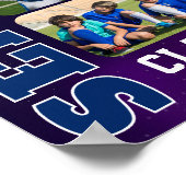 Sports Team Senior Night Custom Photo Collage Poster (Ecke)