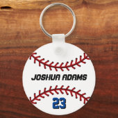 Sports Team White Baseball Keychain Schlüsselanhänger (Vorderseite)