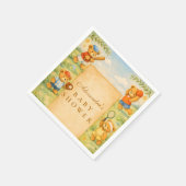 Sports Teddy Bear Baby Shower Serviette (Ecke)