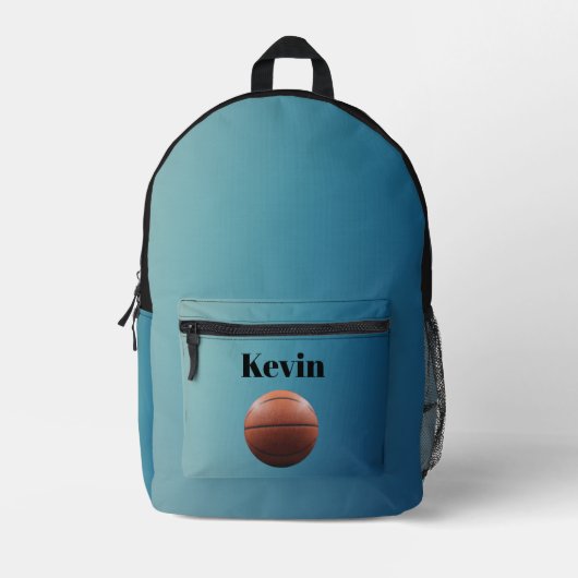 Sports themed Personalized backpack - Basketball Bedruckter Rucksack (Vorderseite)