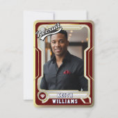 Sports Trading Card Photo Red Groomsman Proposal (Vorderseite)