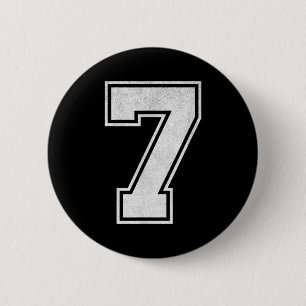 Sports-Trikot Nummer 7 Grunge Fan Team Spieler Geb Button