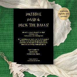 Sports Trivia Thema Gold Schwarzes Weihnachtsfest Einladung