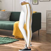 Sports Women Modern Cute Elegant Classic Stripes  Leggings