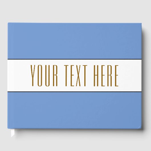 Sportsam hellblau-weiß schwarze Streifen für Ihren Gästebuch (Vorderseite)