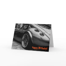 Sportscar Happy Birthday Grußkarte