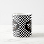 Sportscar Racing Wheel Flames Checkered Flag Pro Kaffeetasse (Mittel)