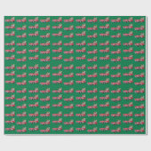 Sportscar Santa! Geschenkpapier (Flach)