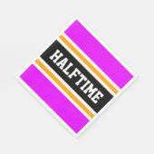 Sportsch tropisch rosa, gelbschwarze Halbzeitstrei Serviette (Ecke)