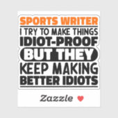 Sportschriftstellerin versuche ich Dinge zu machen Aufkleber (Blatt)