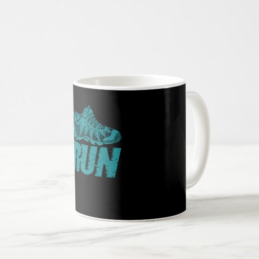 Sportschuhlauf Funny Running Sprint Joggen Kaffeetasse (VorderseiteRechts)