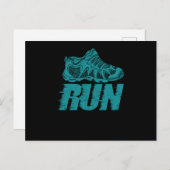 Sportschuhlauf Funny Running Sprint Joggen Postkarte (Vorne/Hinten)