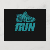 Sportschuhlauf Funny Running Sprint Joggen Postkarte (Vorderseite)