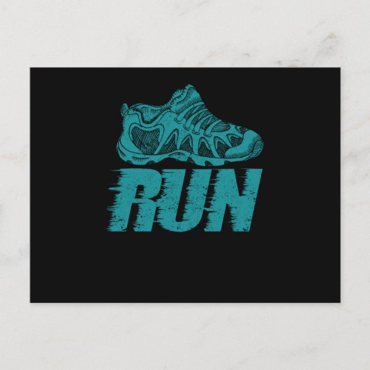 Sportschuhlauf Funny Running Sprint Joggen Postkarte (Vorderseite)