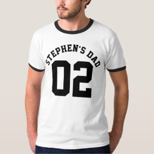 Sportsender Vater Personalisiert Kid's Name Jersey T-Shirt