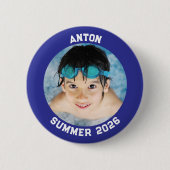 Sportsfoto Deep Blue Rahmen Button (Vorderseite)