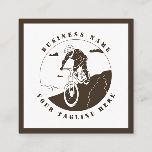 Sportshop für Extreme Mountain Biking Radfahrer Quadratische Visitenkarte (Vorderseite)