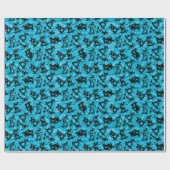 Sportskateboarder Blue Black Skater Boy Cool Geschenkpapier (Flach)