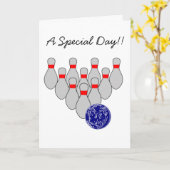 Sportsman Bowling Birthday Card Karte (Gelbe Blume)