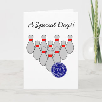 Sportsman Bowling Birthday Card Karte