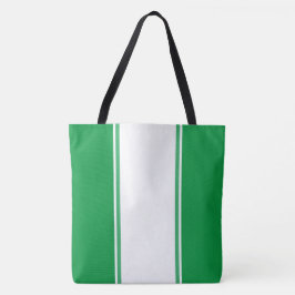 Sportsmeer Grüne weiße Racing Streifen Tasche