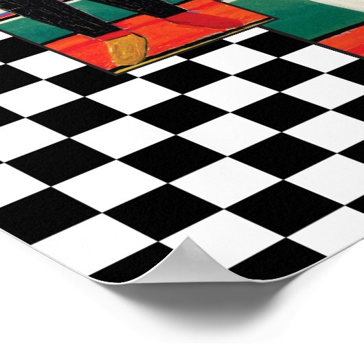 Sportsmen (Remix) von Kazimir Malevich Poster (Ecke)