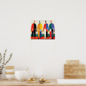 Sportsmen von Kazimir Malevich Poster (Küche)