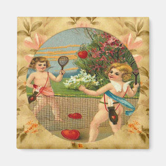 Sportsminded Cherubs Vintages Design Custom Magnet