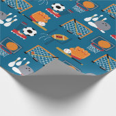 Sportspiele Geschenkpapier (Ecke)