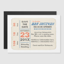 Sportsstar Bar Mitzvah Save the Date blau