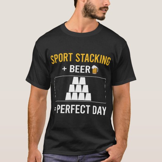 Sportstapel-Pokal-Stapelklappen T-Shirt (Vorderseite)