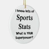 Sportstatistik Keramik Ornament (Rechts)