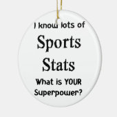 Sportstatistik Keramik Ornament (Links)