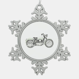 Sportster-Motorrad 1957 Schneeflocken Zinn-Ornament