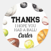 Sportstiftsticker Runder Aufkleber (Vorderseite)