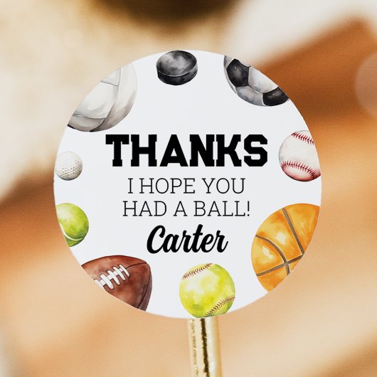 Sportstiftsticker Runder Aufkleber