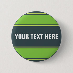 SPORTSTREIFEN - Grün + Ihr Text Button