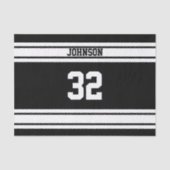 Sportstreifen in Weiß und Schwarz Seidenpapier (Vorderseite)