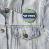 SPORTSTREIFEN - Matt Blue Green + Ihr Text Button (Beispiel)