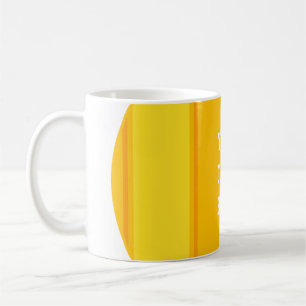 SPORTSTREIFEN - Orange Gelb + Ihr Text Kaffeetasse