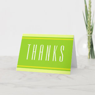 SPORTSTREIFEN - Spring Green + Ihr Text Dankeskarte