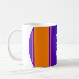 SPORTSTREIFEN - Violet Orange + Ihr Text Kaffeetasse
