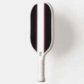 Sportsweißer rosa Racing Streifen schwarzer Hinter Pickleball Schläger (Links)