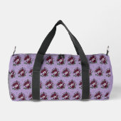 Sporttasche mit Veilchenblumenmuster Duffle Bag (Rückseite)