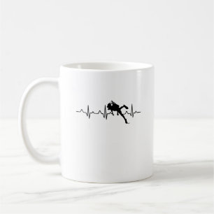 Sporttauchen-Herzschlag-Tasse Kaffeetasse