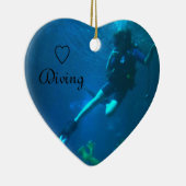 Sporttauchen - Leben zum Tauchen Keramik Ornament (Rechts)