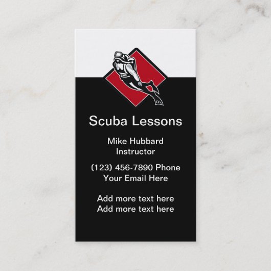 Sporttauchen-Lektionen Visitenkarte (Vorderseite)