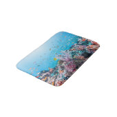 Sporttauchen mit buntem Riff und Koralle Badematte (Schrägansicht)