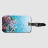 Sporttauchen mit buntem Riff und Koralle Gepäckanhänger (Vorderseite (Horizontal))